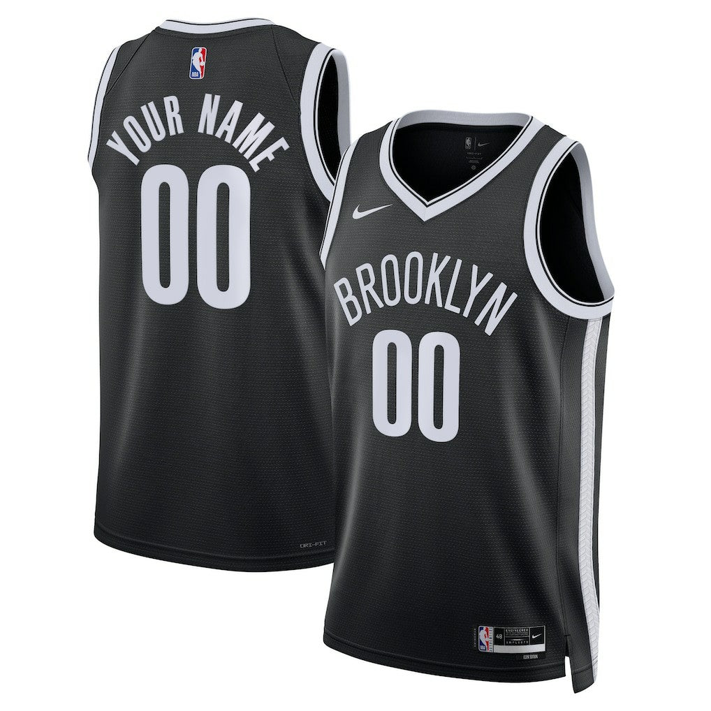 Brooklyn Nets Unisex Swingman Custom Jersey Black - Icon Edition | Nike outlet