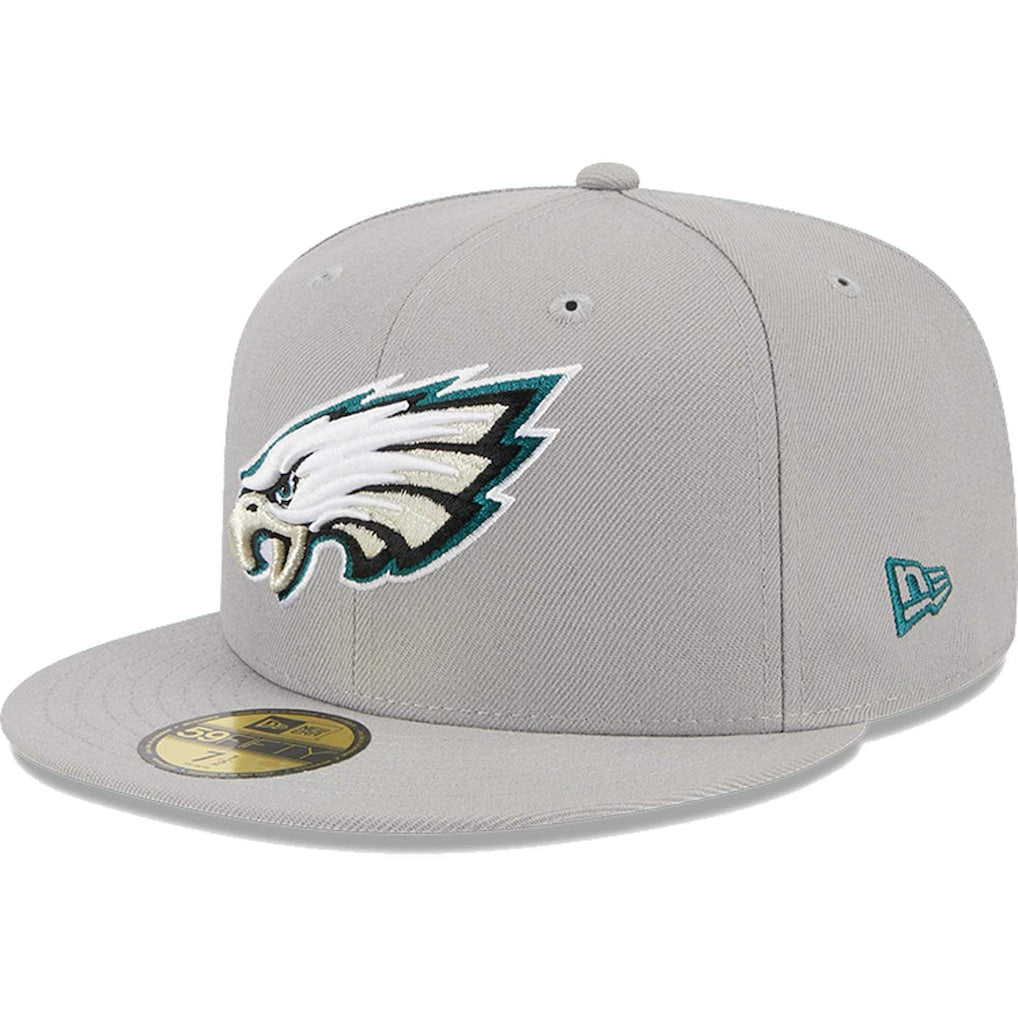 Philadelphia Eagles New Era Omaha 59FIFTY Fitted Hat - Gray on sale