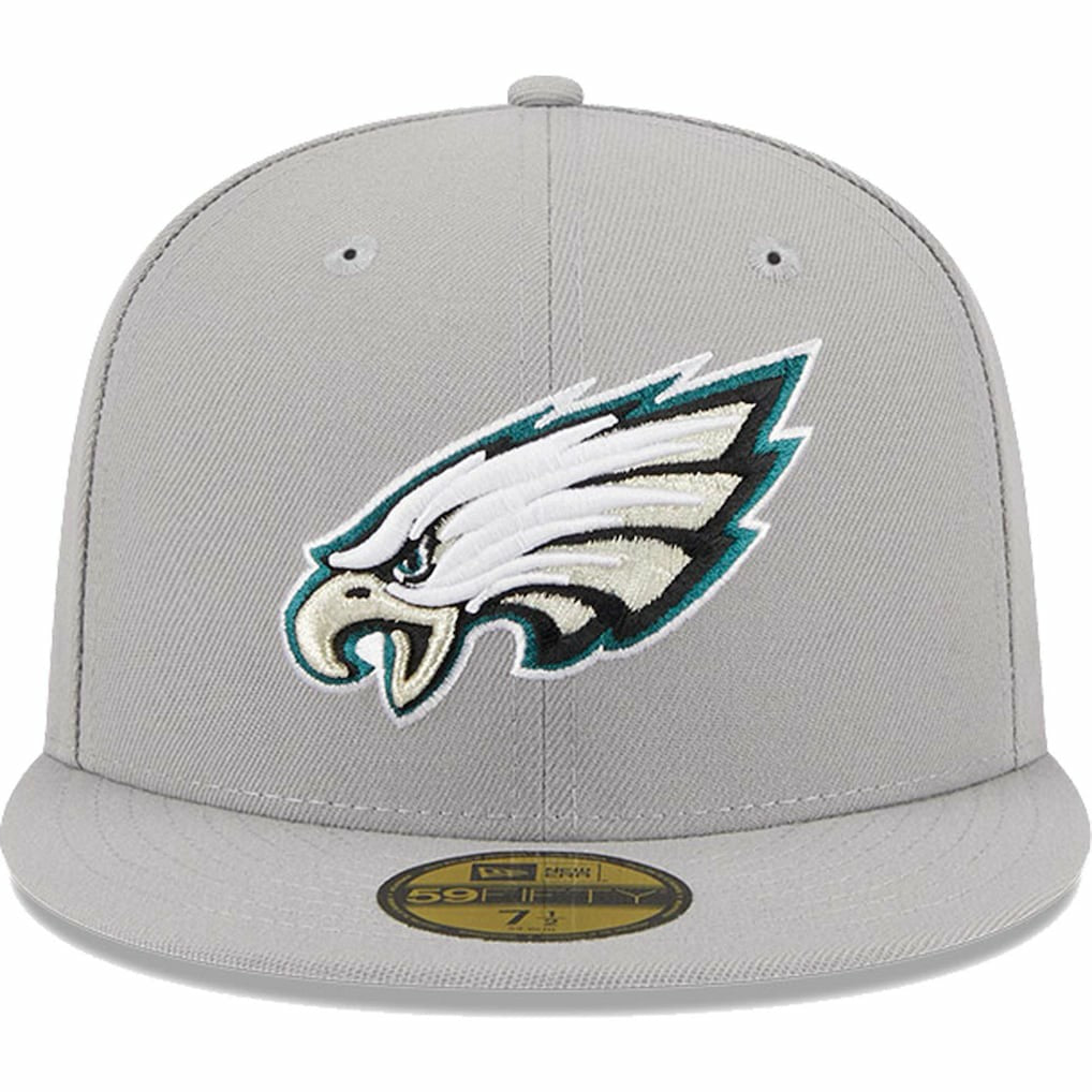 Philadelphia Eagles New Era Omaha 59FIFTY Fitted Hat - Gray on sale
