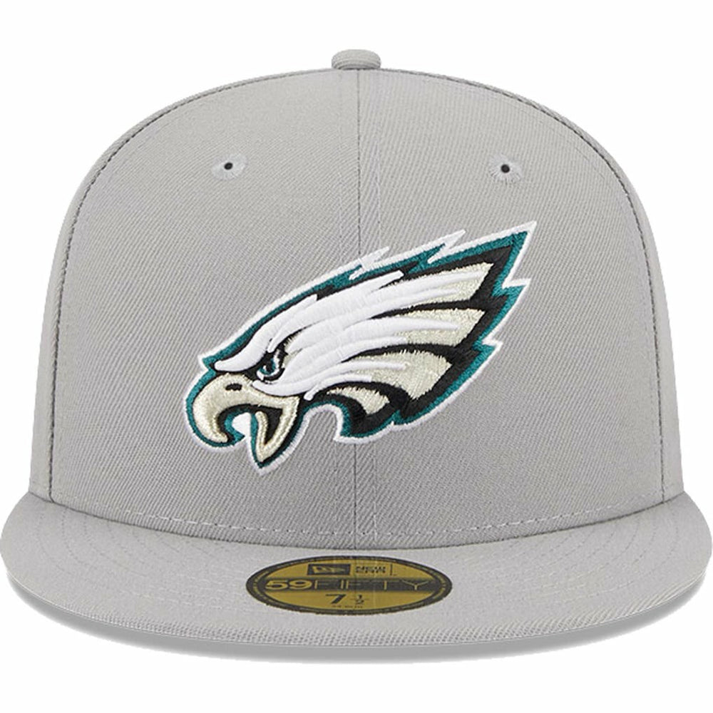 Philadelphia Eagles New Era Omaha 59FIFTY Fitted Hat - Gray on sale
