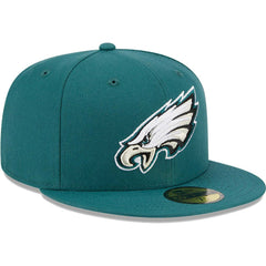 Philadelphia Eagles New Era Omaha 59FIFTY Fitted Hat - Midnight Green for sale