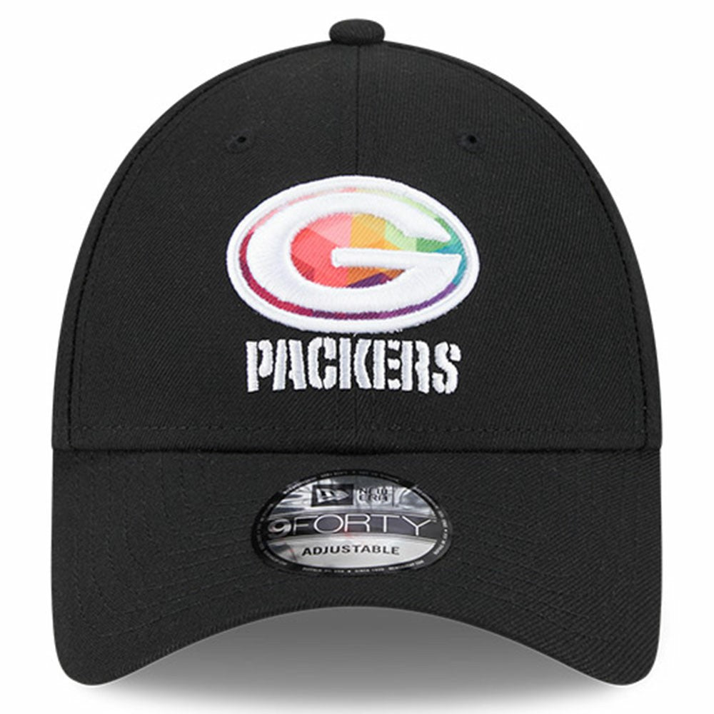 Green Bay Packers New Era 2023 NFL Crucial Catch 9FORTY Adjustable Hat - Black outlet