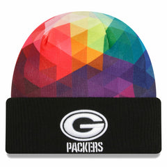 Green Bay Packers New Era 2023 NFL Crucial Catch Cuffed Knit Hat - Black online