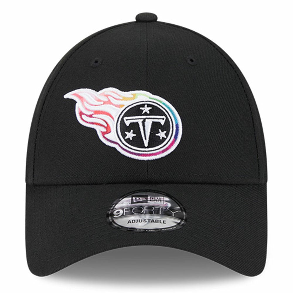 Tennessee Titans New Era 2023 NFL Crucial Catch 9FORTY Adjustable Hat - Black discount