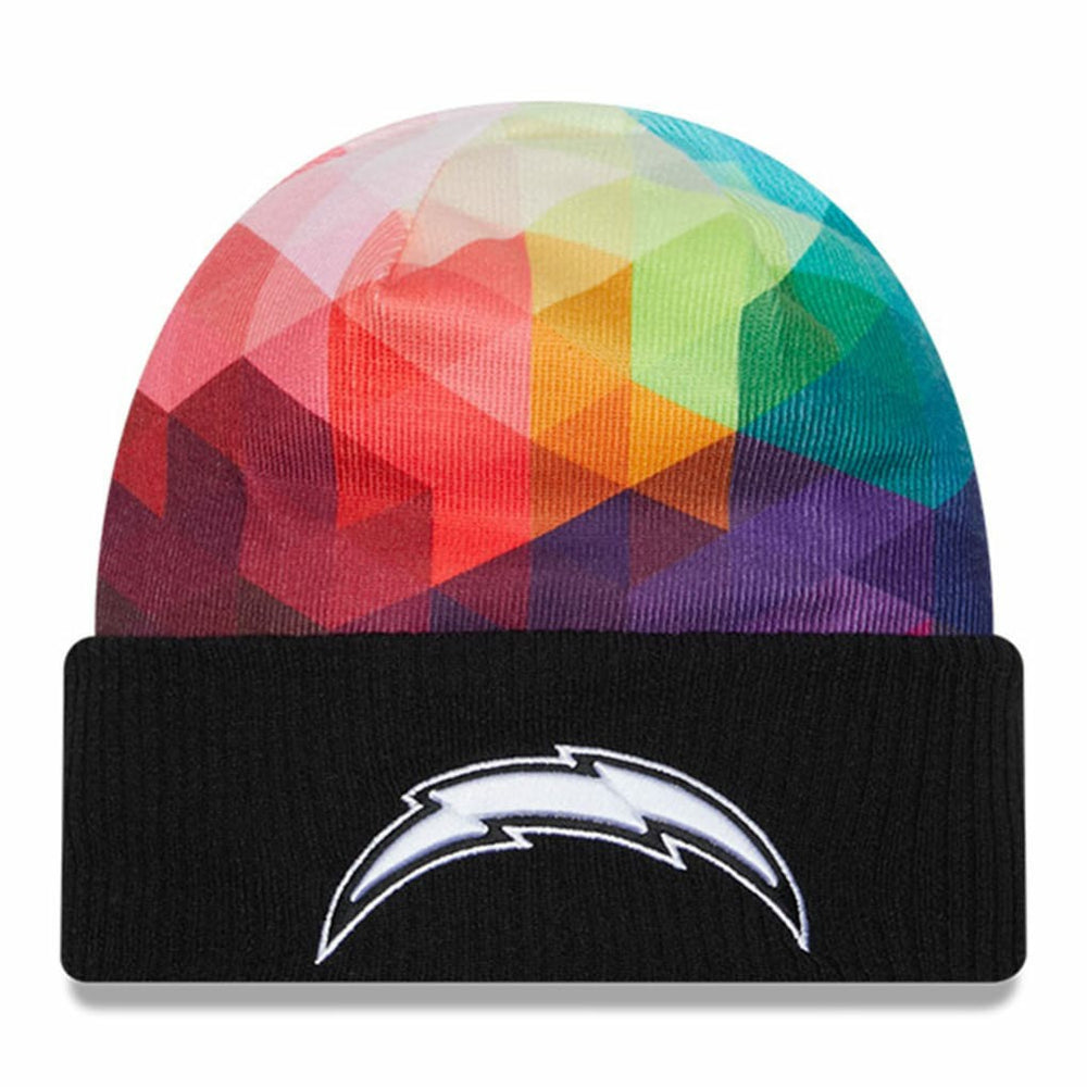 Los Angeles Chargers New Era 2023 NFL Crucial Catch Cuffed Knit Hat - Black cheap