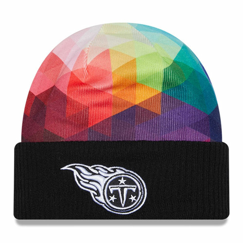 Tennessee Titans New Era 2023 NFL Crucial Catch Cuffed Knit Hat - Black online