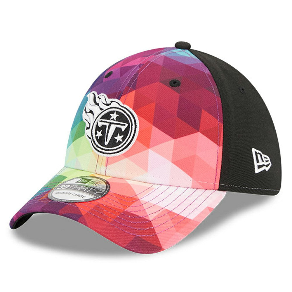 Tennessee Titans New Era 2023 NFL Crucial Catch 39THIRTY Flex Hat - Pink for sale