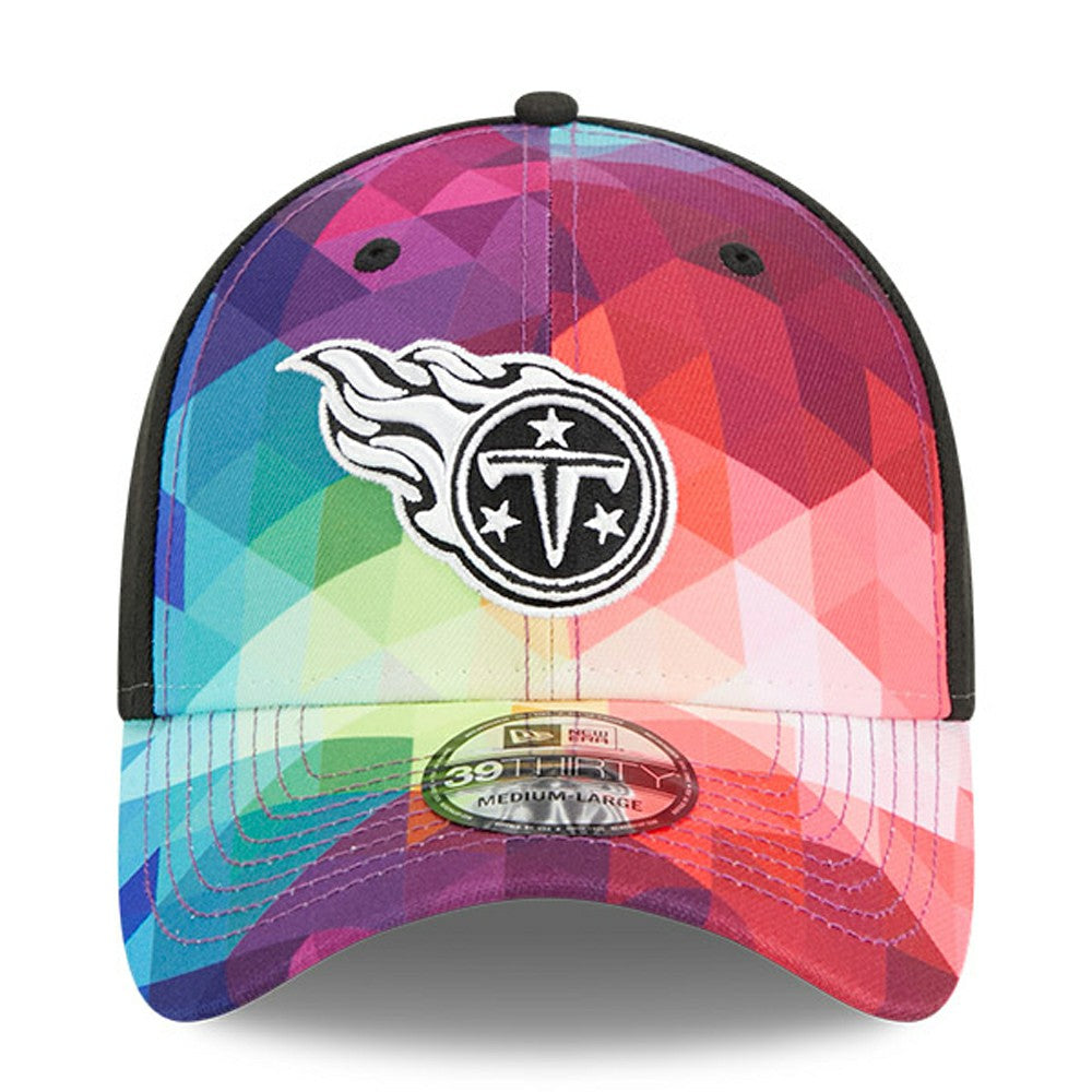 Tennessee Titans New Era 2023 NFL Crucial Catch 39THIRTY Flex Hat - Pink for sale