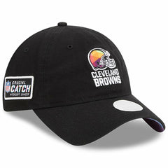 Cleveland Browns New Era Women's 2023 NFL Crucial Catch 9TWENTY Adjustable Hat - Black cheap