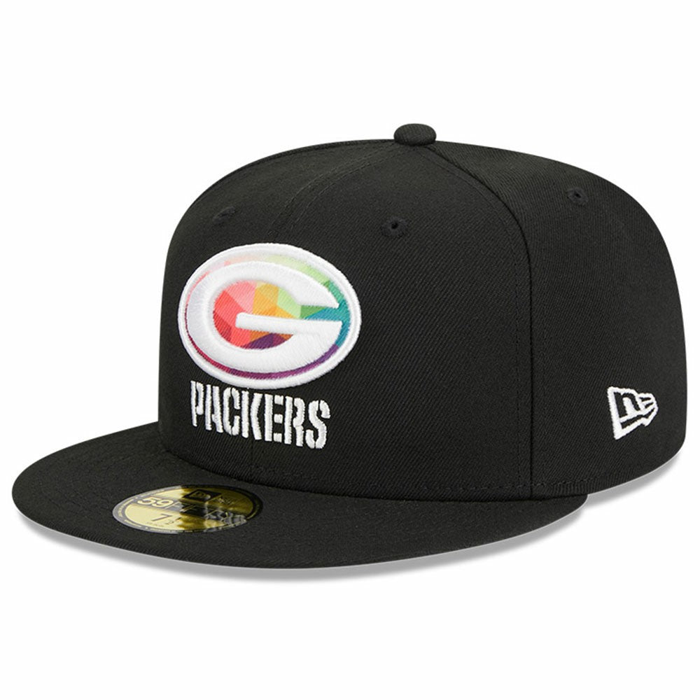 Green Bay Packers New Era 2023 NFL Crucial Catch 59FIFTY Fitted Hat - Black discount