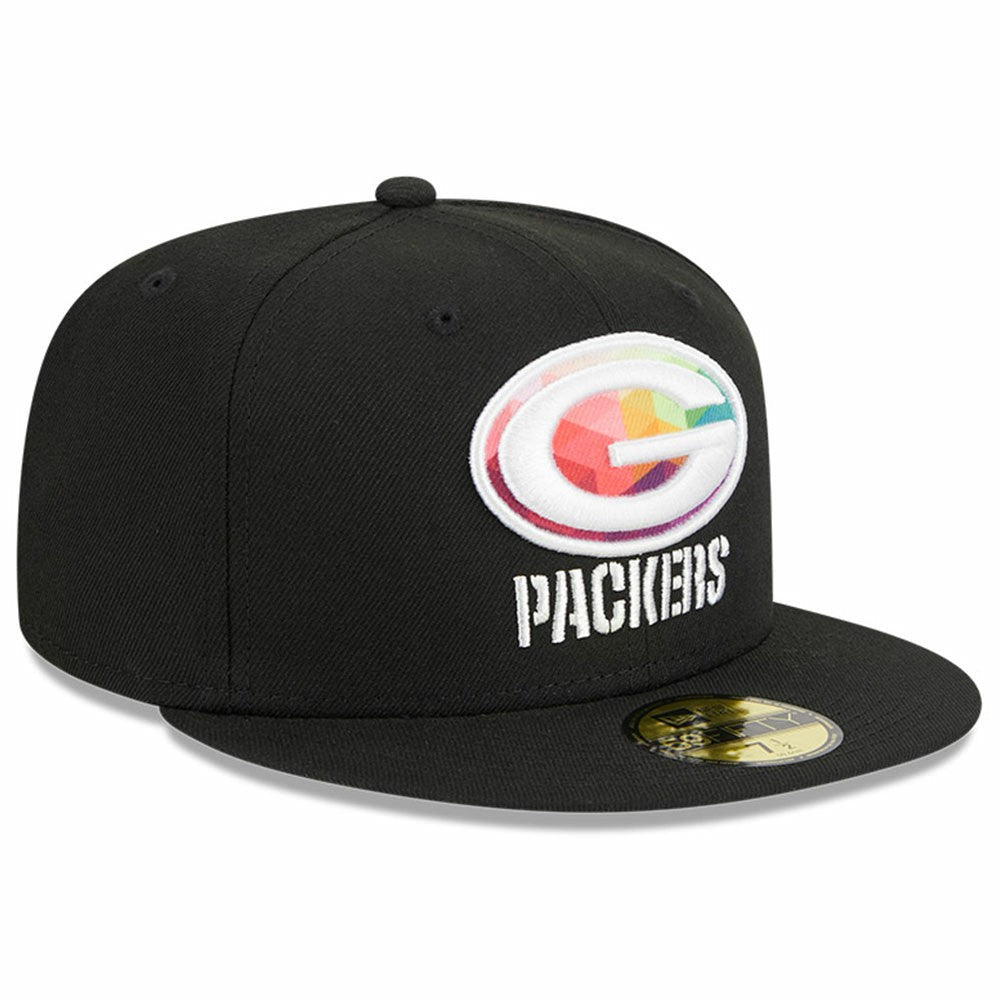 Green Bay Packers New Era 2023 NFL Crucial Catch 59FIFTY Fitted Hat - Black discount