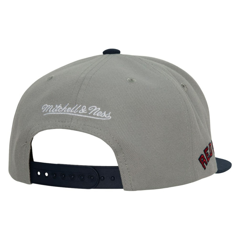 Boston Red Sox Cooperstown Collection Snapback Hat - Gray | Mitchell & Ness