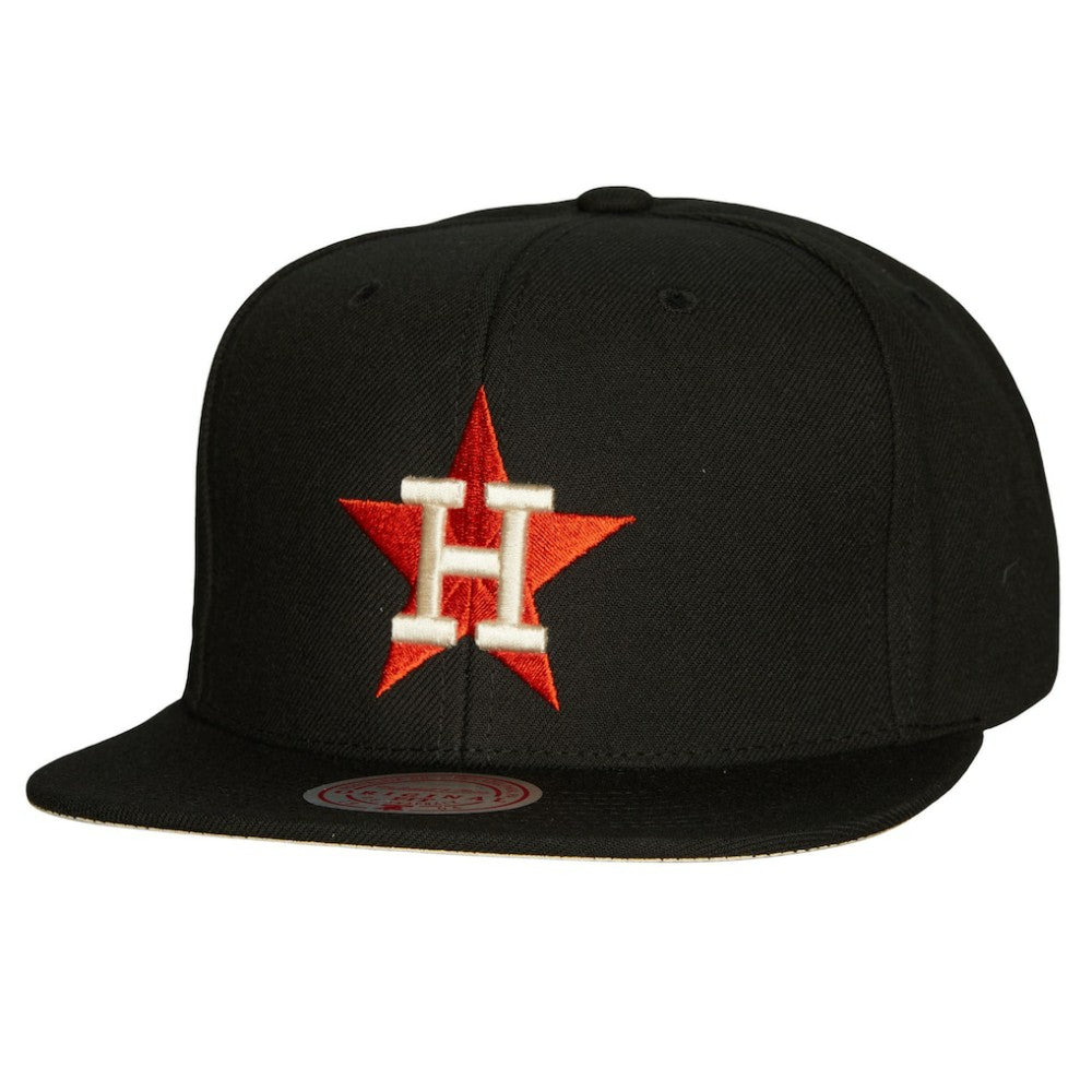 Houston Astros Cooperstown Collection True Classics Snapback Hat - Black | Mitchell & Ness