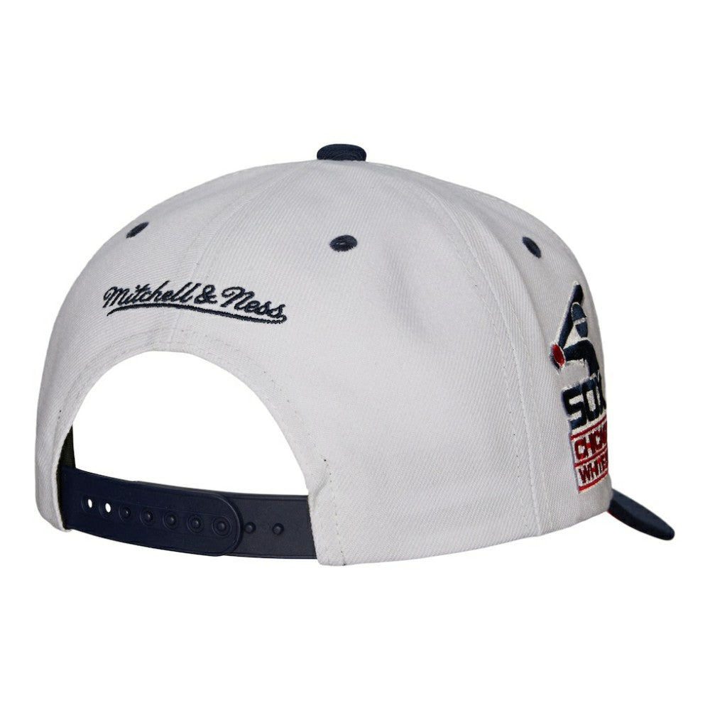 Chicago White Sox Cooperstown Collection Pro Crown Snapback Hat - White | Mitchell & Ness