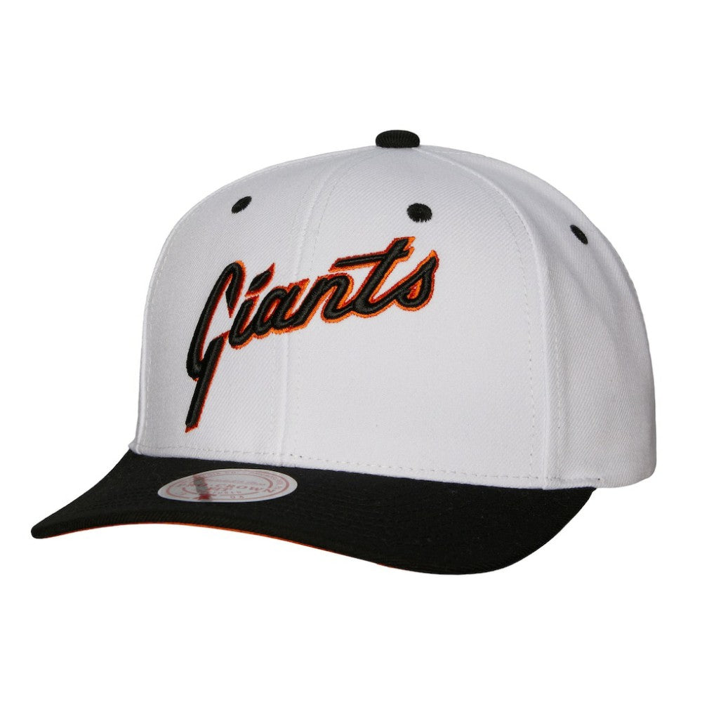 San Francisco Giants Cooperstown Collection Pro Crown Snapback Hat - White | Mitchell & Ness
