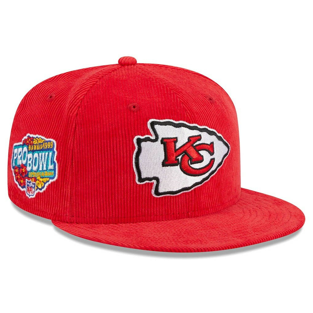 Kansas City Chiefs New Era Throwback Cord 59FIFTY Fitted Hat - Red cheap