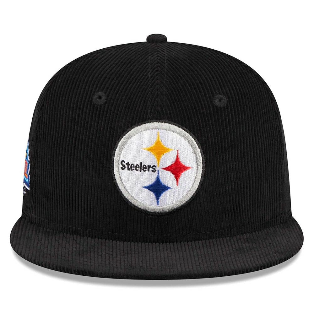 Pittsburgh Steelers New Era Throwback Cord 59FIFTY Fitted Hat - Black for sale