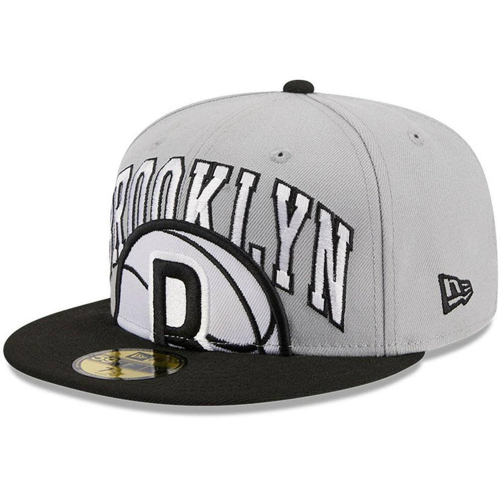 Brooklyn Nets Tip-Off Two-Tone 59FIFTY Fitted Hat - Gray/Black | New Era discount