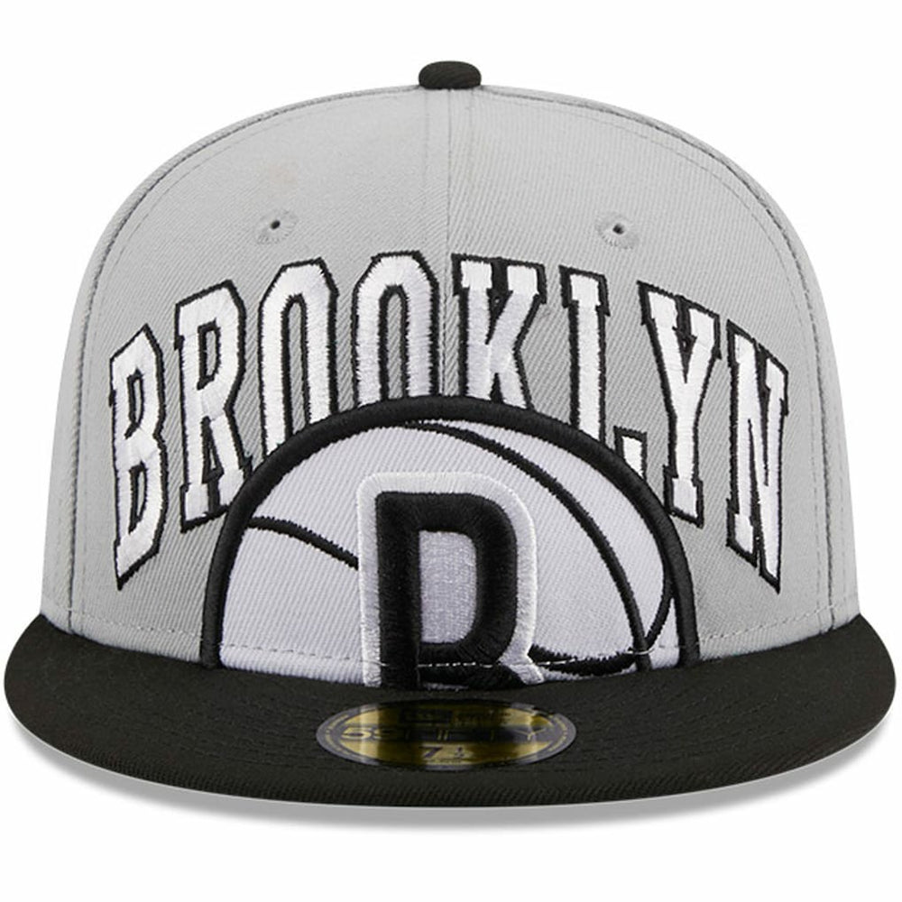 Brooklyn Nets Tip-Off Two-Tone 59FIFTY Fitted Hat - Gray/Black | New Era discount