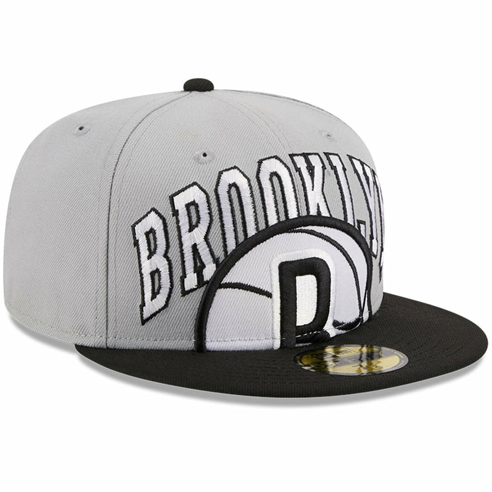 Brooklyn Nets Tip-Off Two-Tone 59FIFTY Fitted Hat - Gray/Black | New Era discount