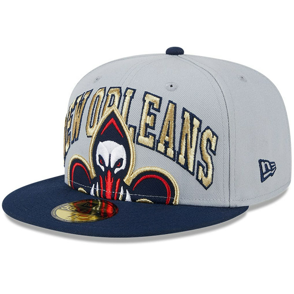 New Orleans Pelicans Tip-Off Two-Tone 59FIFTY Fitted Hat - Gray/Navy | New Era online