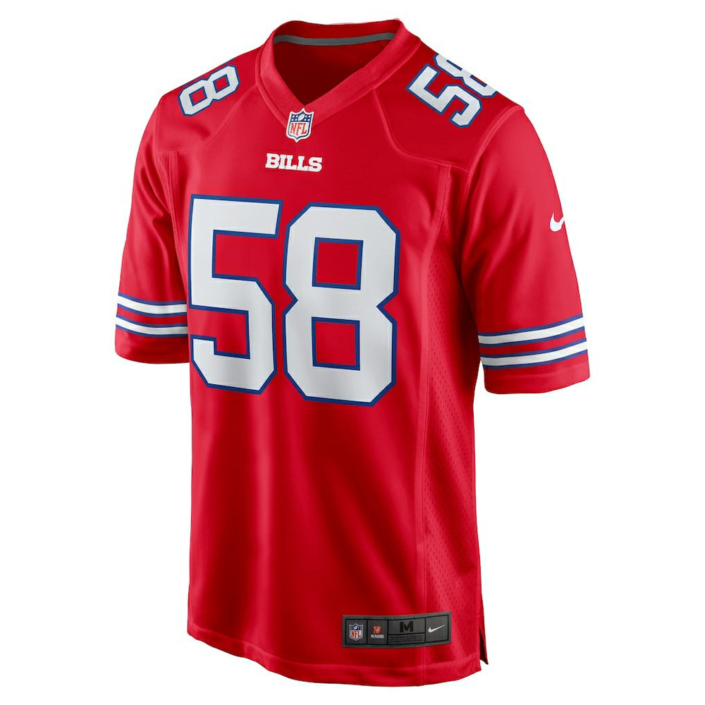 Matt Milano Buffalo Bills Alternate Game Jersey - Red | Nike on sale