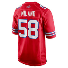Matt Milano Buffalo Bills Alternate Game Jersey - Red | Nike on sale