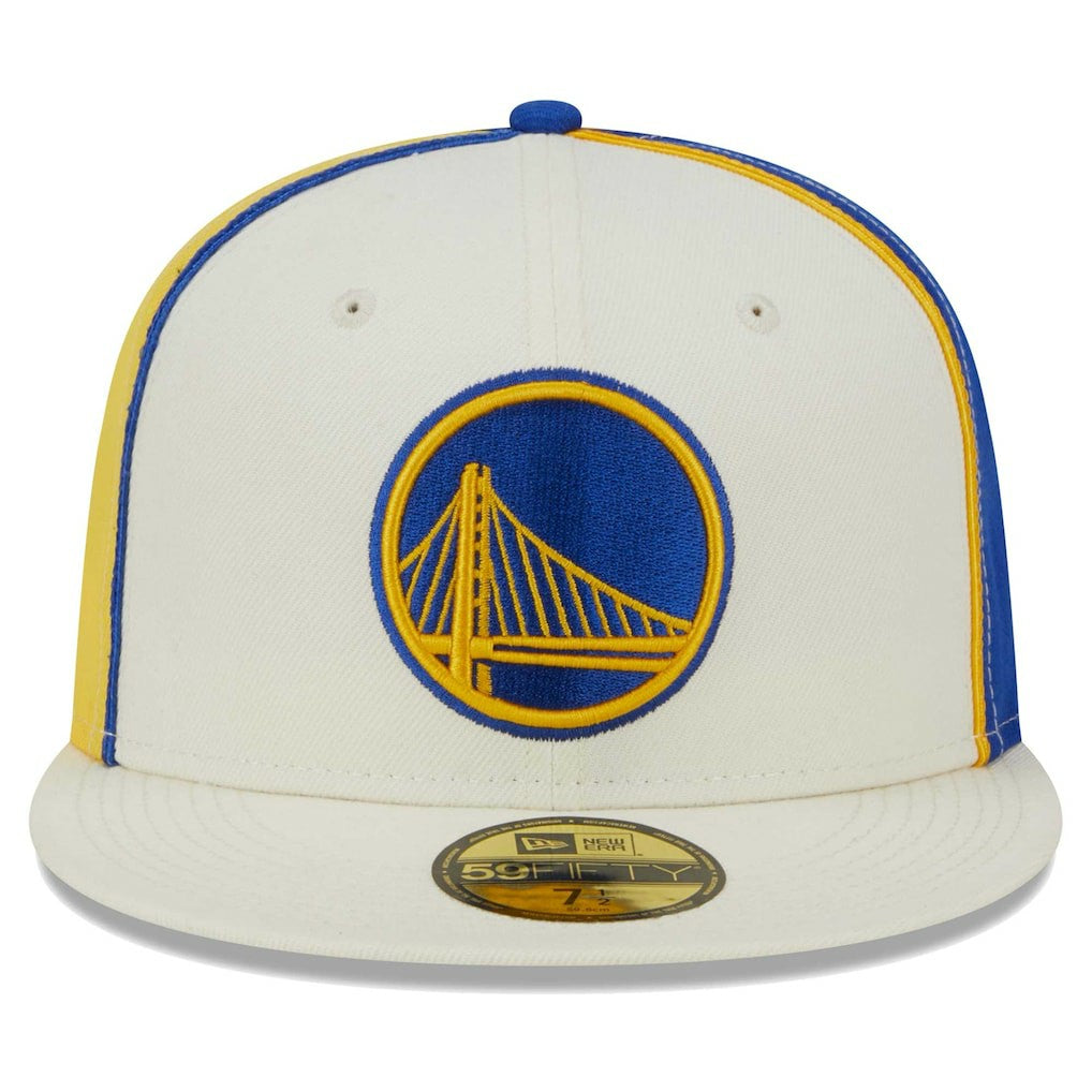 Golden State Warriors Piped Pop Panel 59FIFTY Fitted Hat sale - Cream | New Era for sale