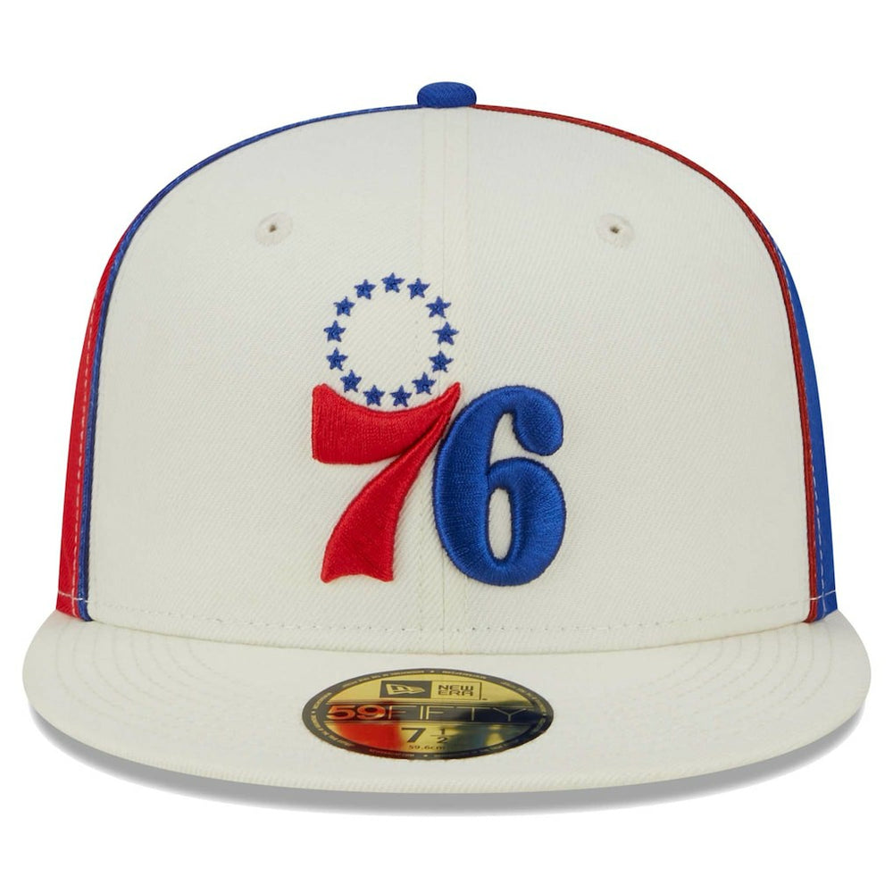 Philadelphia 76ers Piped Pop Panel 59FIFTY Fitted Hat - Cream | New Era discount