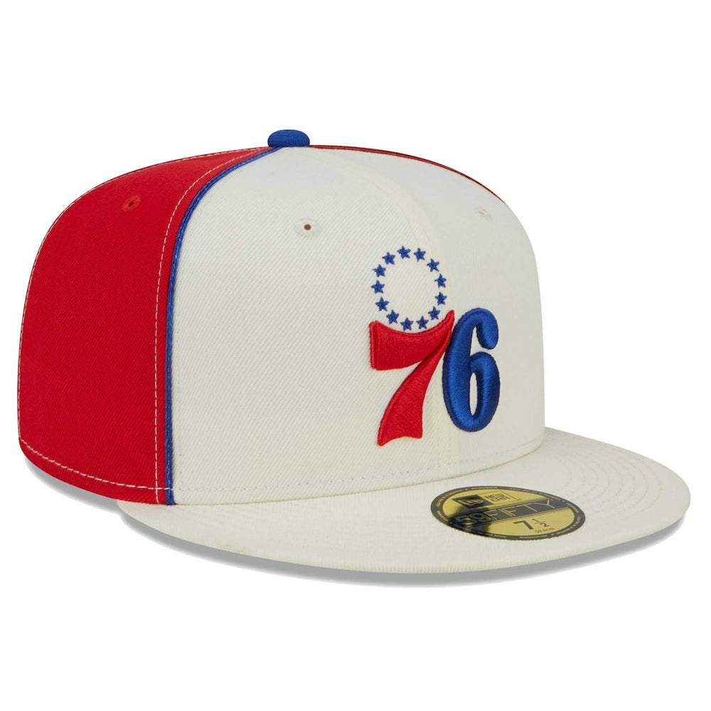 Philadelphia 76ers Piped Pop Panel 59FIFTY Fitted Hat - Cream | New Era discount