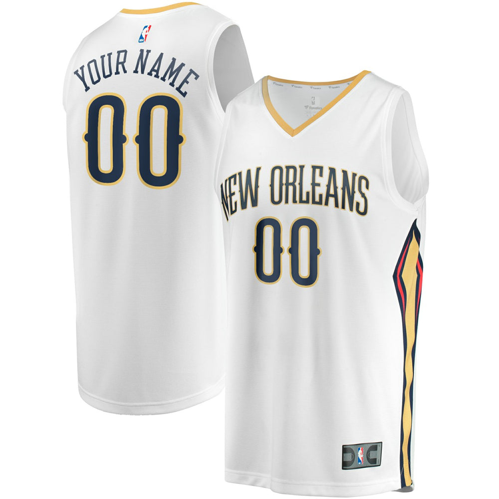 New Orleans Pelicans Youth Fast Break Replica Custom Jersey - Association Edition - White | Fanatics cheap