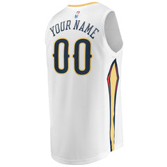 New Orleans Pelicans Youth Fast Break Replica Custom Jersey - Association Edition - White | Fanatics cheap