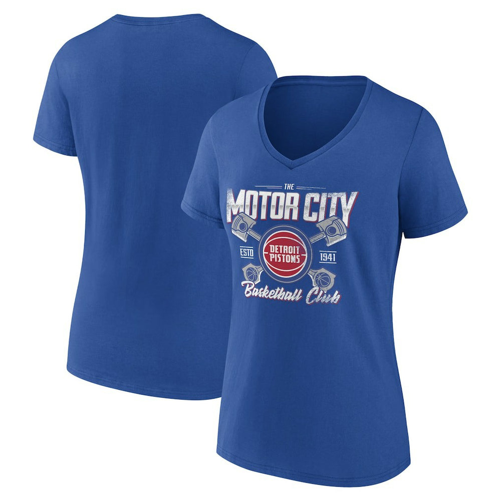 Detroit Pistons Women's Team Pride V-Neck T-Shirt sale - Blue shop