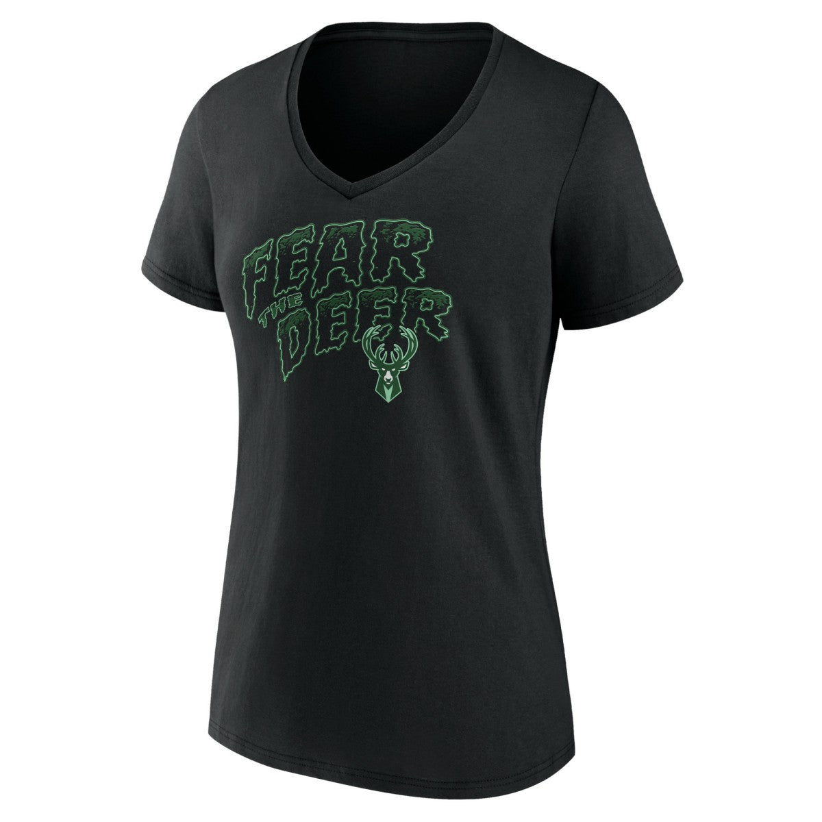 Milwaukee Bucks Women's Team Pride V-Neck T-Shirt - Black for sale