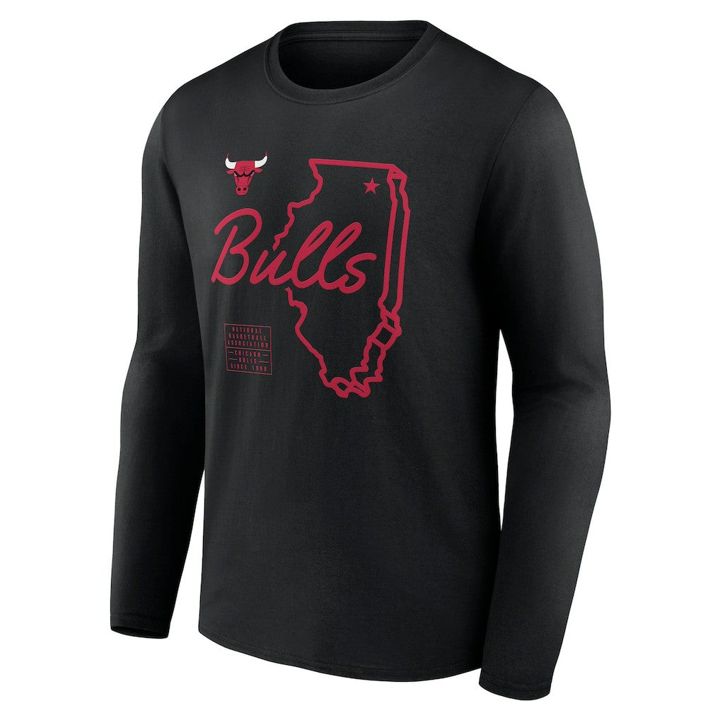 Chicago Bulls Announcer Long Sleeve T-Shirt sale - Black online