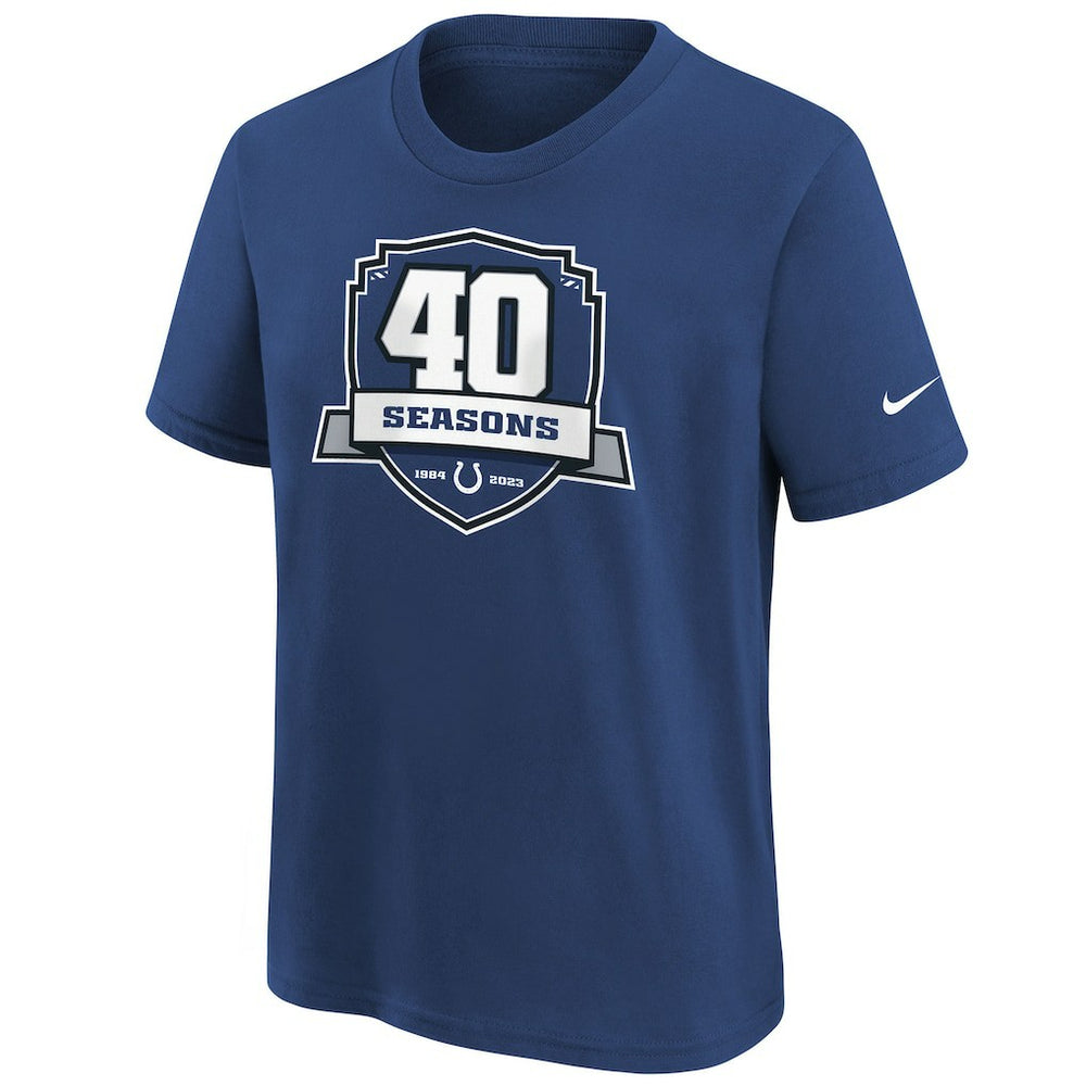 Indianapolis Colts Youth 40th Anniversary T-Shirt - Blue | Nike cheap