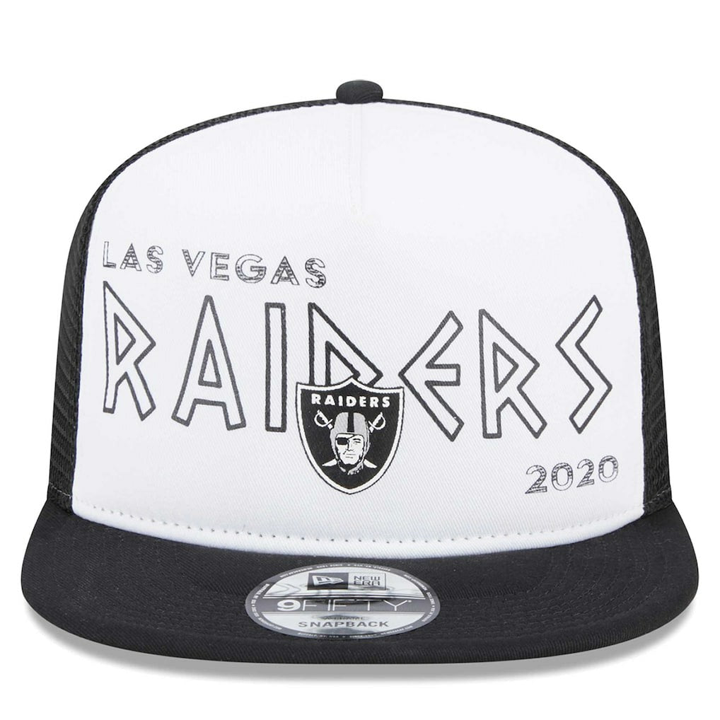Las Vegas Raiders New Era Banger 9FIFTY Trucker Snapback Hat - White/Black online