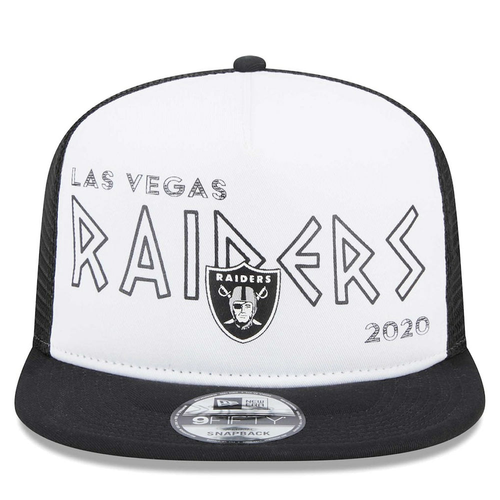 Las Vegas Raiders New Era Banger 9FIFTY Trucker Snapback Hat - White/Black online
