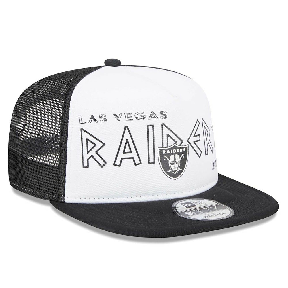 Las Vegas Raiders New Era Banger 9FIFTY Trucker Snapback Hat - White/Black online