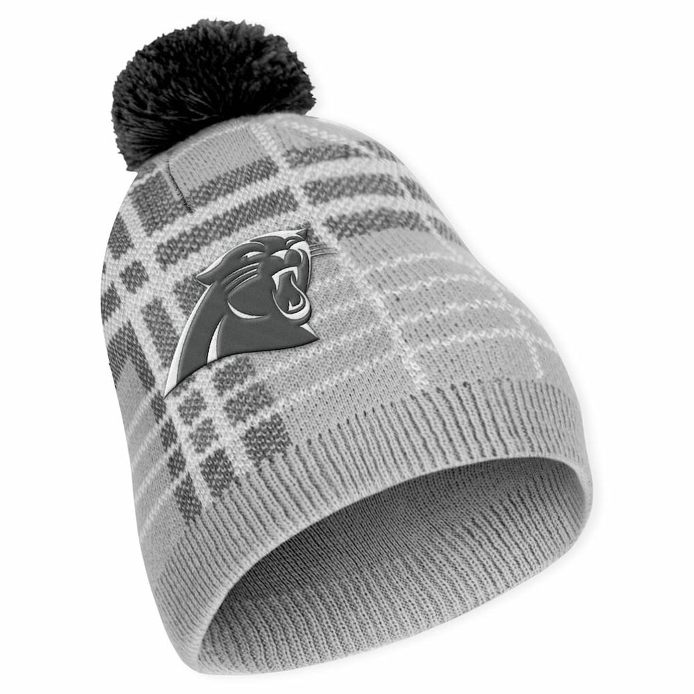 Carolina Panthers WEAR by Erin Andrews Women's Plaid Knit Hat with Pom & Scarf Set discount