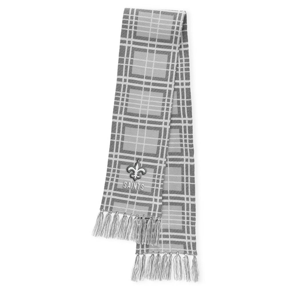 New Orleans Saints WEAR by Erin Andrews Women's Plaid Knit Hat with Pom & Scarf Set for sale