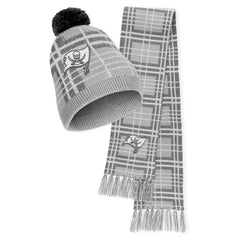 Tampa Bay Buccaneers WEAR by Erin Andrews Women's Plaid Knit Hat with Pom & Scarf Set online