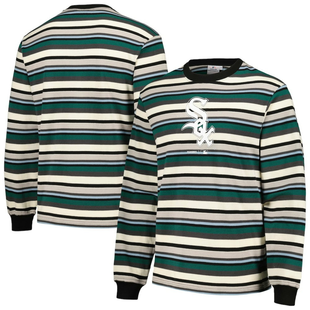 Chicago White Sox PLEASURES Ballpark Long Sleeve T-Shirt - Cream/Green
