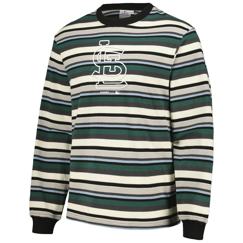 St. Louis Cardinals PLEASURES Ballpark Long Sleeve T-Shirt - Cream/Green
