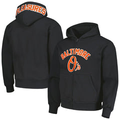 Baltimore Orioles PLEASURES Opening Day Full-Zip Hoodie - Black