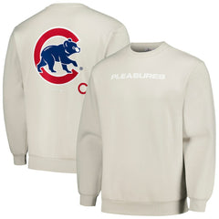 Chicago Cubs PLEASURES Ballpark Pullover Sweatshirt - Gray