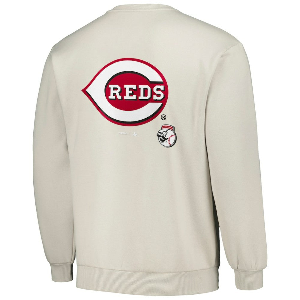 Cincinnati Reds PLEASURES Ballpark Pullover Sweatshirt - Gray