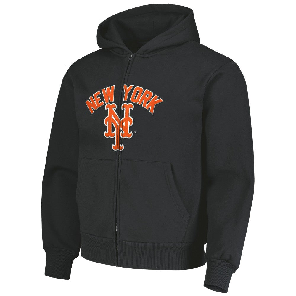 New York Mets PLEASURES Opening Day Full-Zip Hoodie - Black