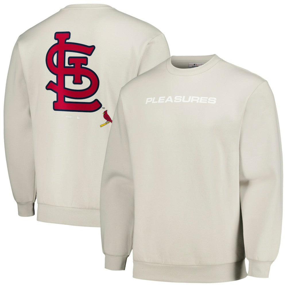 St. Louis Cardinals PLEASURES Ballpark Pullover Sweatshirt - Gray
