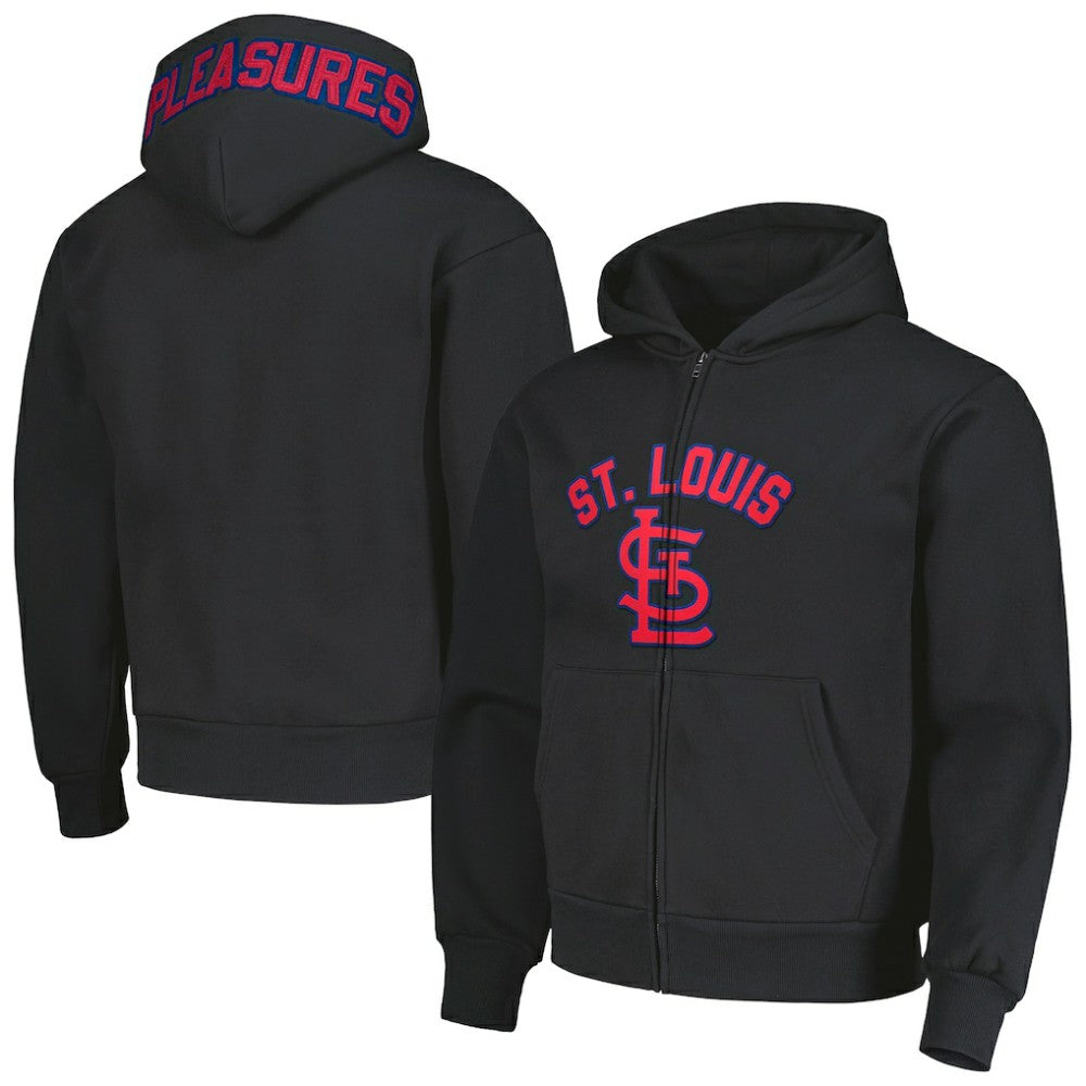 St. Louis Cardinals PLEASURES Opening Day Full-Zip Hoodie - Black